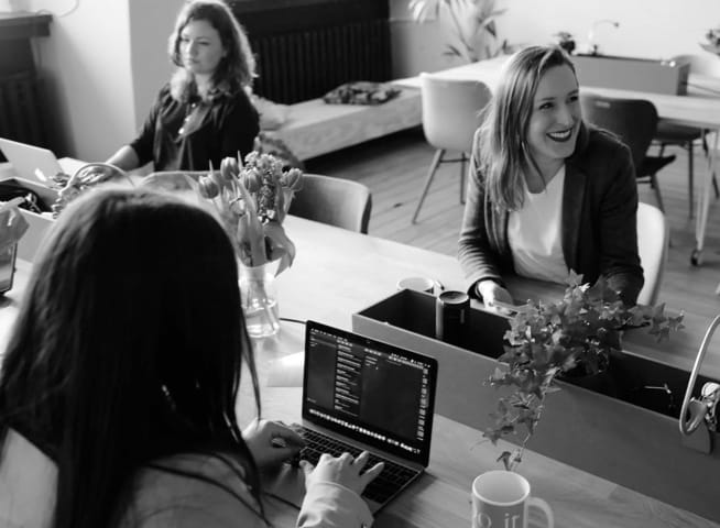 women working on their computers